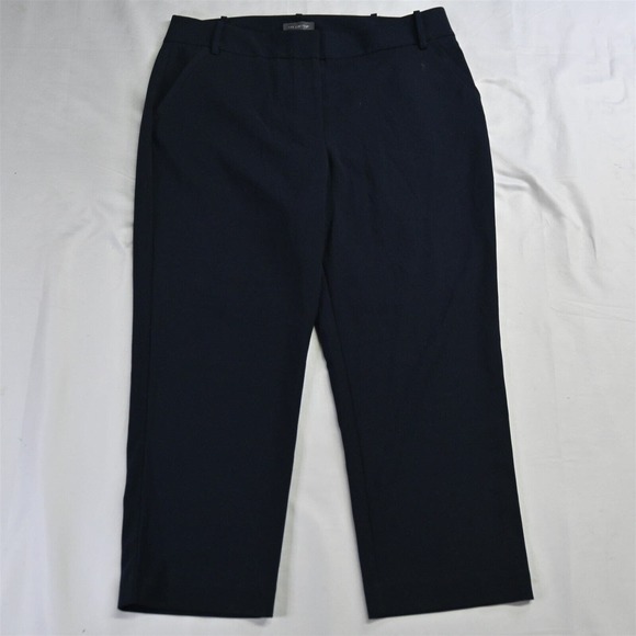 The Limited 14 Navy Blue Mid Rise Tapered Ankle Womens Dress‎ Pants - Picture 1 of 7